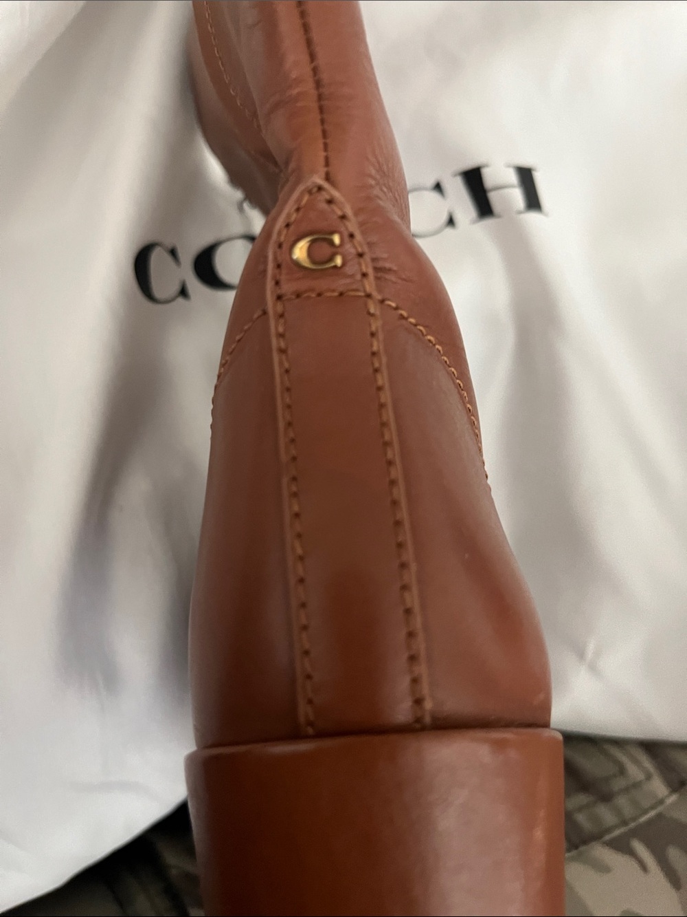 COACH Brown Leather Knee-High Boots – Size 7 - Picture 4 of 5